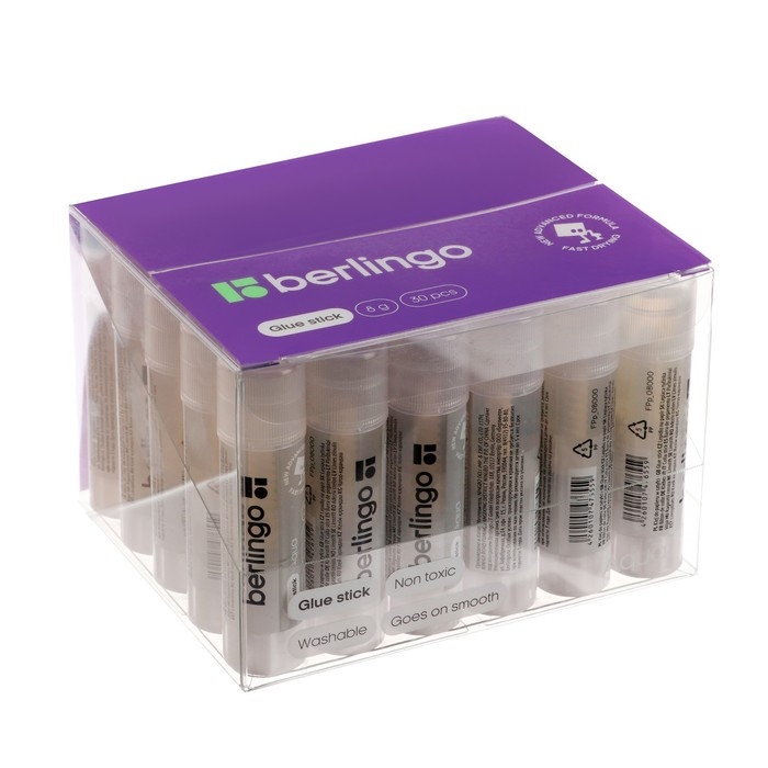 Клей-карандаш ПВП 8 г Berlingo, прозрачный