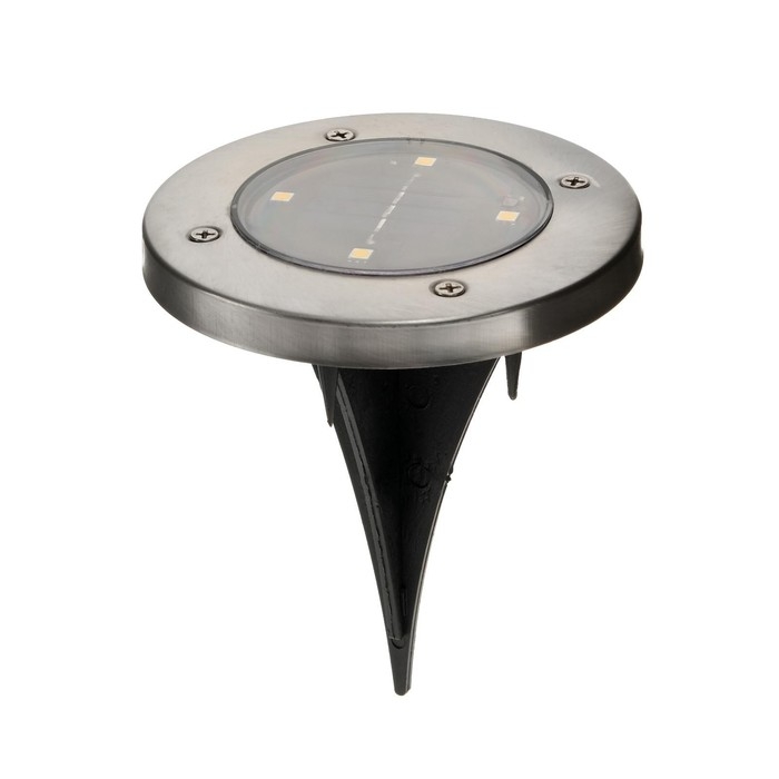 Садовый светильник на солнечной батарее, 11.5&times;13&times;11.5 см, 4 LED, свечение тёплое белое