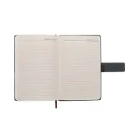 Ежедневник недатированный формат А5, с хлястиком, 128л, линия, пвх, Серый