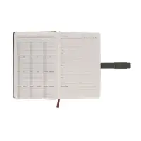 Ежедневник недатированный формат А5, с хлястиком, 112л, линия, пвх, Зеленый