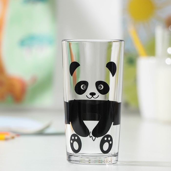 Стакан высокий для молока Доляна &laquo;Панда&raquo;, 230 мл