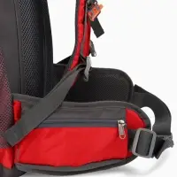 Рюкзак тур 65+5л, 30*20*53, отдел на шнурке, 5нар+2вн кармана, цвет красный