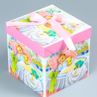Коробка подарочная самосборная &laquo;Детская&raquo; Девочкам 15&times;15&times;15 см