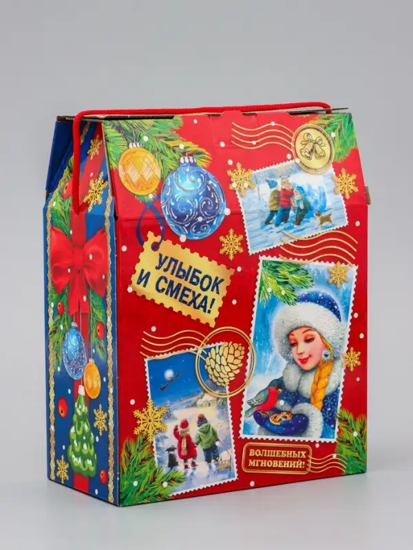 Коробка Новогодняя подарочная "Почта" 20 х 26 х 10,5 см
