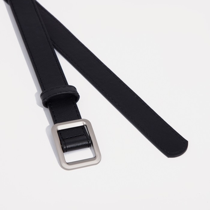 Ремень женский, ширина 2,4 см, пряжка металл, цвет чёрный Ремень женский, ширина 2,4 см, пряжка металл, цвет чёрный