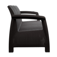 Диван "Ротанг" 3-х местный, с подстаканниками, 188 см х 70 см х 79 см, цвет мокко Диван "Ротанг" 3-х местный, с подстаканниками, 188 см х 70 см х 79 см, цвет мокко