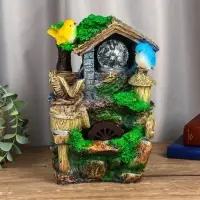 Фонтан "Птички на крыше" 24х15х12 см (с подсветкой)