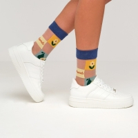 Носки женские MINAKU &laquo;Цветы/Авокадо&raquo;, размер 36-39 (23-25 см)