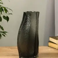 Ваза стекло настольная "Дженис" 30х15х9,5 см, серый