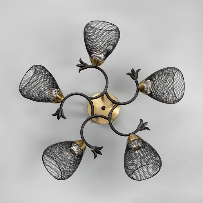 Люстра "Дассе" 5хЕ27 40Вт черно-бронзовый 53х53х24 см