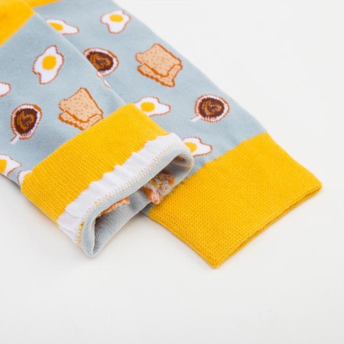 Носки MINAKU &laquo;Яичница&raquo;, размер 36-41 (23-27 см)