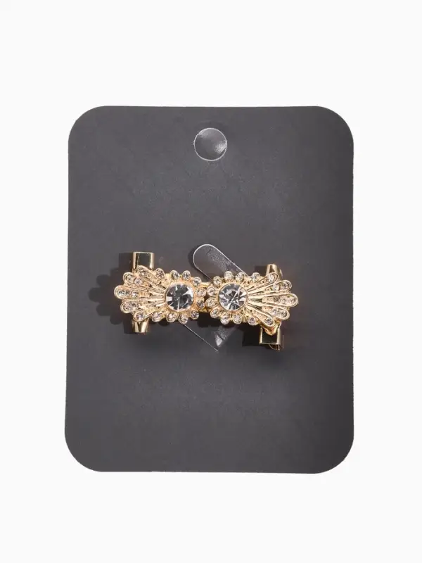 Зажим для кардигана "Ажур", астра, цвет белый в золоте