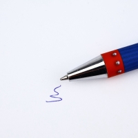 Ручка пластик "С 23 февраля звезды", шариковая, синяя паста Ручка пластик "С 23 февраля звезды", шариковая, синяя паста