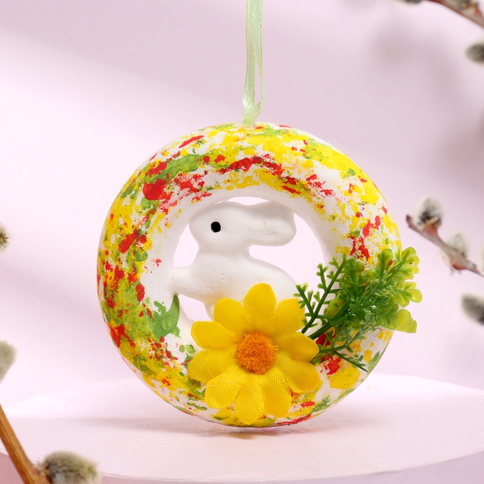 Декоративная пасхальная подвеска &laquo;Зайчик&raquo; 2 &times; 9 &times; 9 см