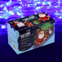 Гирлянда &laquo;Нить&raquo; 20 м, IP20, белая нить, 200 LED, свечение синее, 8 режимов, 220 В