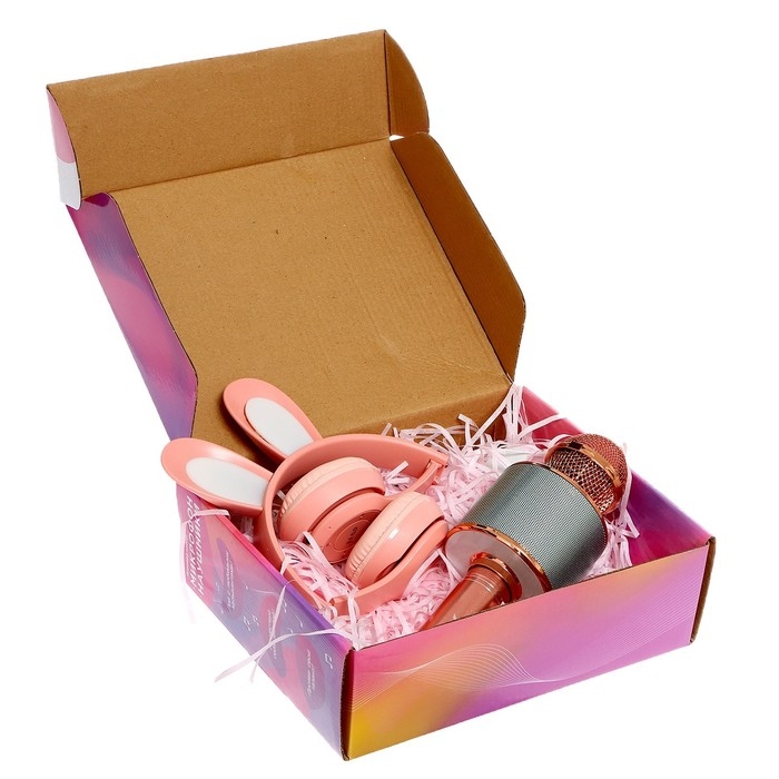 Игровой набор &laquo;Зайчик&raquo;: микрофон, наушники с ушками