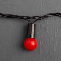 Гирлянда &laquo;Нить&raquo; 20 м с насадками &laquo;Шарики 1.5 см&raquo;, IP44, тёмная нить, 200 LED, свечение красное, 8 режимов, 220 В