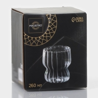 Стакан стеклянный Magistro &laquo;Полоска&raquo;, 260 мл, 7,6&times;9 см