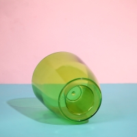 Горшок для орхидей, 2 л, 14,8 &times; 16,2 см, круглый, пластик, прозрачно-зелёный