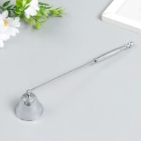 Инструмент для тушения свечей (гаситель) нержавеющая сталь "Колокольчик" серебро 3,7х22 см Инструмент для тушения свечей (гаситель) нержавеющая сталь "Колокольчик" серебро 3,7х22 см