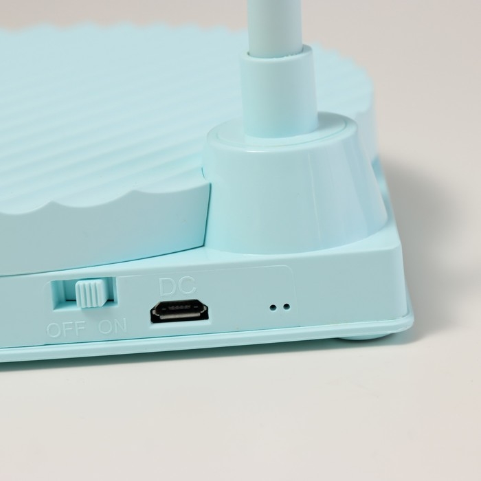 Настольная лампа "Санди" LED 4Вт USB АКБ синий 11,7х14,5х18 см