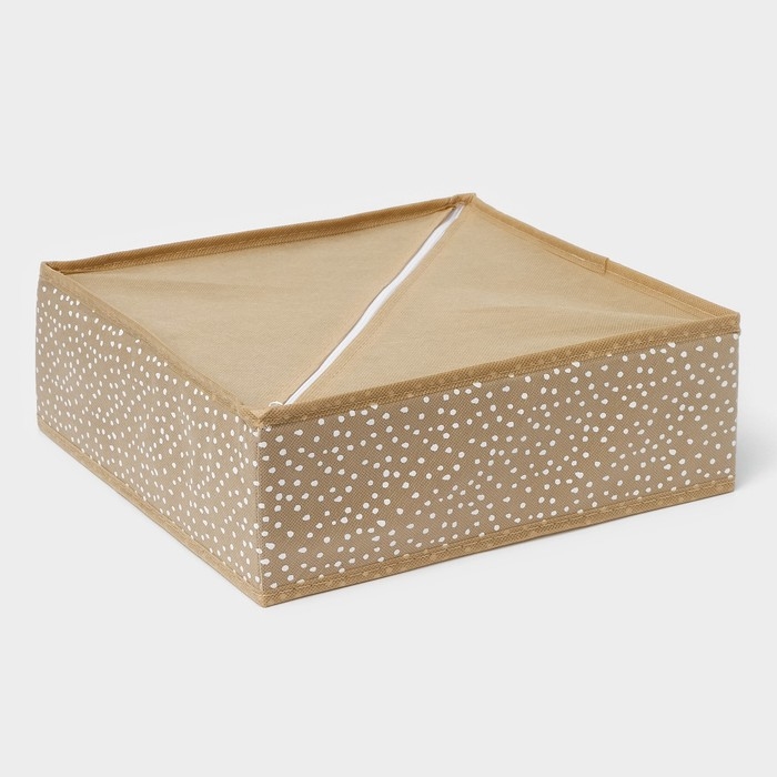 Органайзер для хранения белья Доляна Points, 4 ячейки, 29&times;29&times;10 см, цвет бежевый