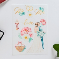 Вафельные картинки съедобные &laquo;Свадьба&raquo; для капкейков, торта KONFINETTA, 1 лист А5