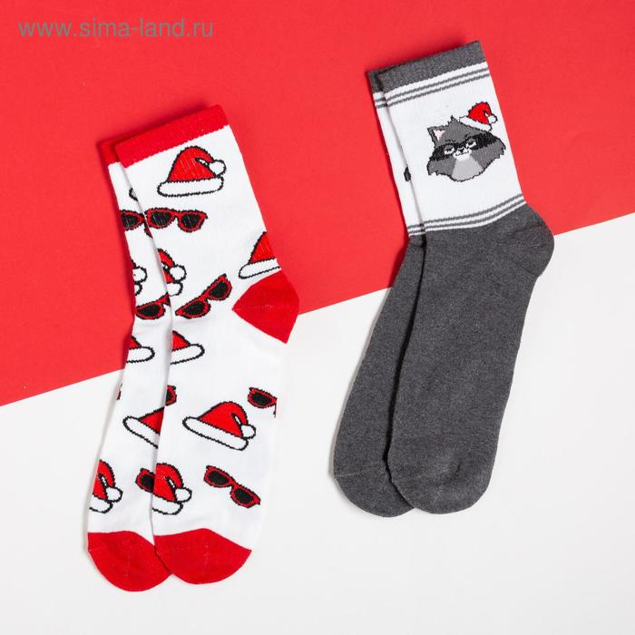 Набор новогодних мужских носков Набор новогодних мужских носков "Енот" р. 41-44