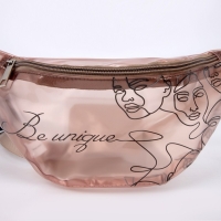 Сумка поясная Be unique, прозрачная, цвет бежевый
