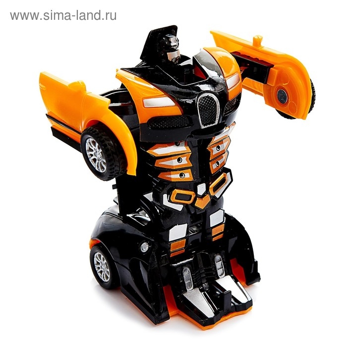 Робот инерционный &laquo;Спорткар&raquo;, трансформируется автоматически при столкновении, цвет МИКС