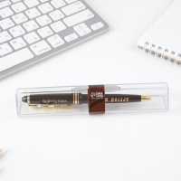 Ручка шариковая синяя паста 1.0 мм с фигурным клипом &laquo;Настоящему мужчине&raquo; пластик