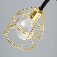 Ночник "Лофт" LED от батареек 3хАА чёрно-золотой 25х20х10 см RISALUX Ночник "Лофт" LED от батареек 3хАА чёрно-золотой 25х20х10 см RISALUX