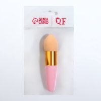 Спонж для макияжа с ручкой «Капля», 10 × 2,5 см, цвет бежевый/розовый Спонж для макияжа с ручкой «Капля», 10 × 2,5 см, цвет бежевый/розовый