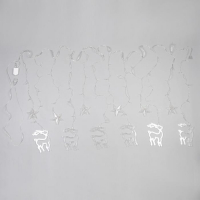 Гирлянда «Бахрома» 2.7 × 0.9 м с насадками «Месяц», IP20, прозрачная нить, 138 LED, свечение мульти, 8 режимов, 220 В Гирлянда «Бахрома» 2.7 × 0.9 м с насадками «Месяц», IP20, прозрачная нить, 138 LED, свечение мульти, 8 режимов, 220 В