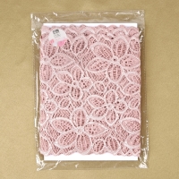 Кружевная эластичная ткань, 180 мм &times; 2,7 &plusmn; 0,5 м, цвет пудровый
