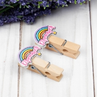 Прищепки декоративные с веревкой для подвеса «Вдохновение» набор 10 шт. Прищепки декоративные с веревкой для подвеса «Вдохновение» набор 10 шт.