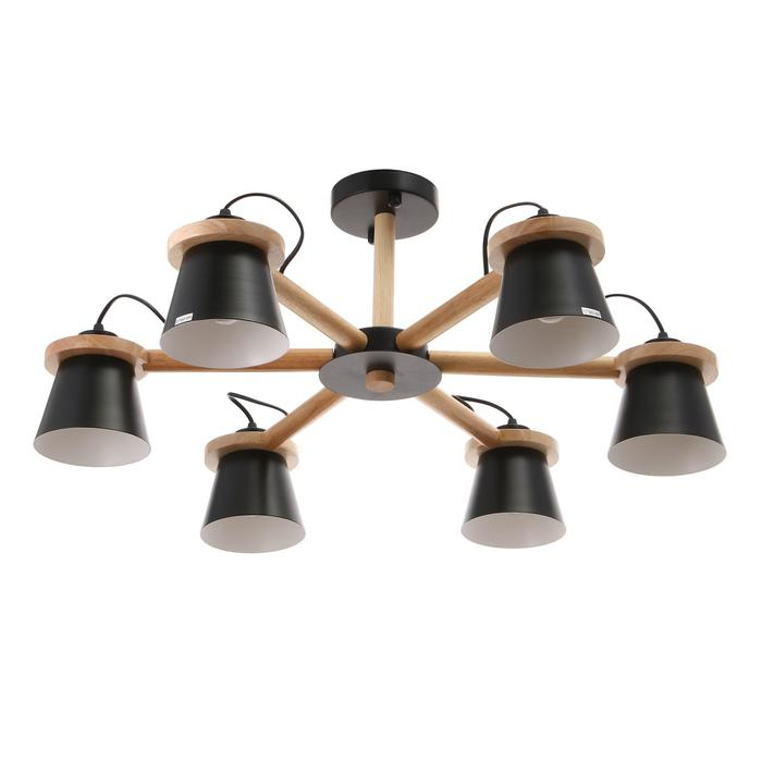 Люстра 1059/6BK E27 60Вт черный 70х70х55 см BayerLux