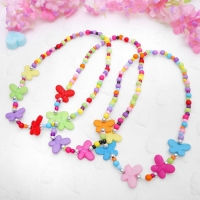 Бусы детские &laquo;Выбражулька&raquo; бабочки матовые, 40 см, цветные