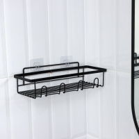 Полка для ванной прямая, 33&times;12&times;9 см, цвет черный