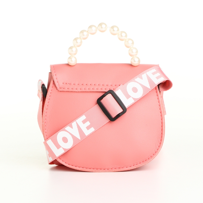 Сумка детская для девочки на клапане «Выбражулька», цвет коралл Сумка детская для девочки на клапане «Выбражулька», цвет коралл