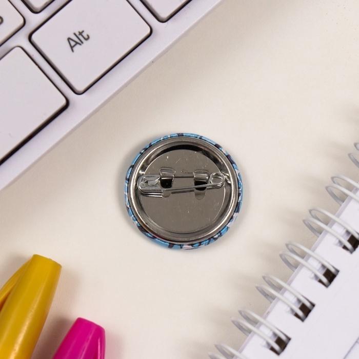 Значки закатные набор 3 шт d=25 мм "Моё море" 7х7 см