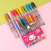 Ручка шариковая с блестками, 12 цветов, Коты Аристократы Ручка шариковая с блестками, 12 цветов, Коты Аристократы