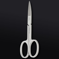 Ножницы маникюрные &laquo;Premium&raquo;, загнутые, широкие, 9 см, на блистере, цвет серебристый