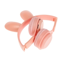 Наушники беспроводные Y08R, накладные, детские, BT 5.1, подсветка, 400 мАч, розовые Наушники беспроводные Y08R, накладные, детские, BT 5.1, подсветка, 400 мАч, розовые