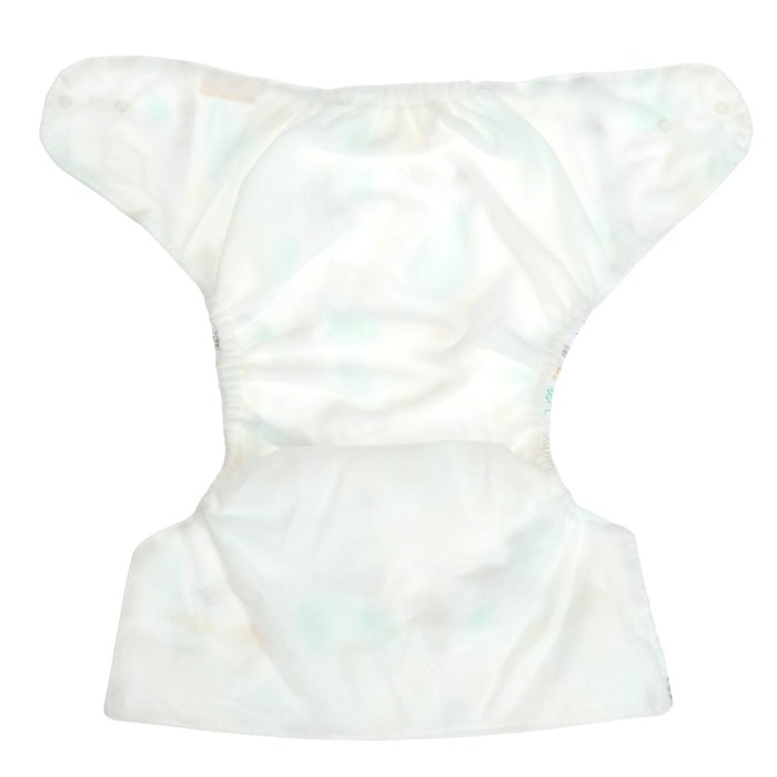 Многоразовый подгузник &laquo;Перья&raquo;, 3-15 кг, цвет белый, Крошка Я