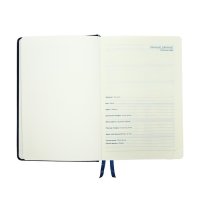 Ежедневник датированный 2025 года, A5, 168 листов в линейку, кожзам "Небраска", серебряный срез, синий