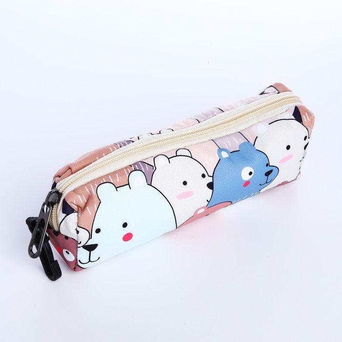 Рюкзак школьный из текстиля на молнии, 3 кармана, пенал, цвет разноцветный