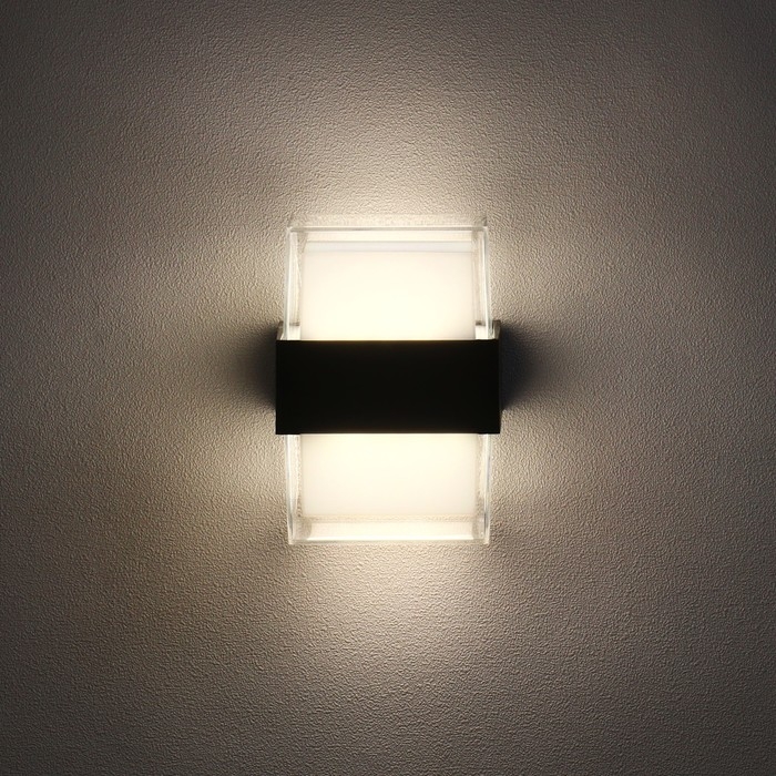 Светильник фасадный &laquo;Гранд двойной&raquo;, FSD-057, 10 Вт, 4000К, IP65, 220 В, пластик, черный