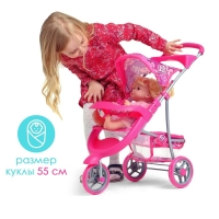 Коляска для кукол, трёхколёсная, металлический каркас