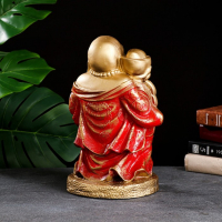Фигура "Хотей веселый" бронза красный, 19,5х17х30см Фигура "Хотей веселый" бронза красный, 19,5х17х30см